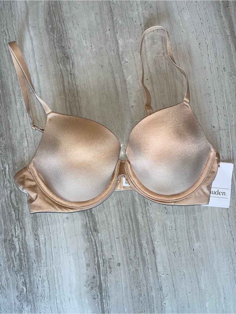 Auden Womens 32B Beige Nude Lightly Lined Full Coverage Underwire Bra
